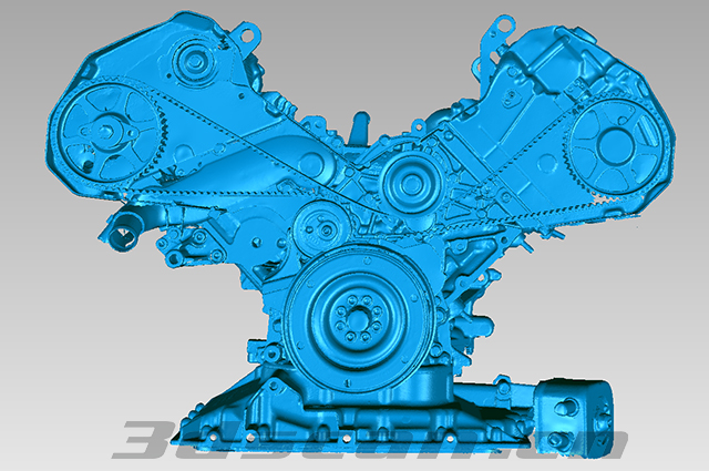 STL data diagram of automobile engine