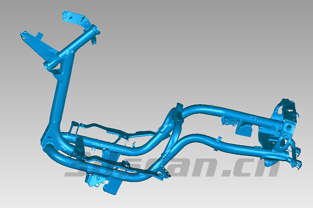 STL data diagram of bicycle frame