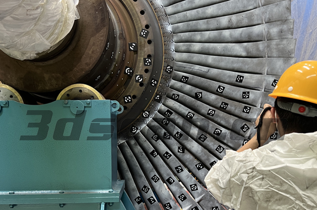 On-site scan of steam turbine