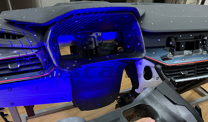 Scanning scene map of automobile instrument panel