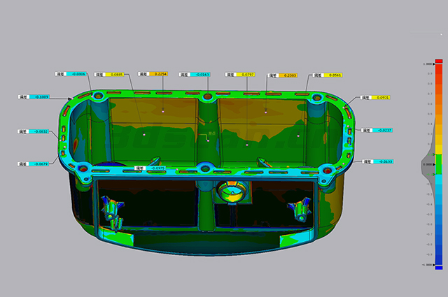 Comparative inspection diagram of stove casting sh